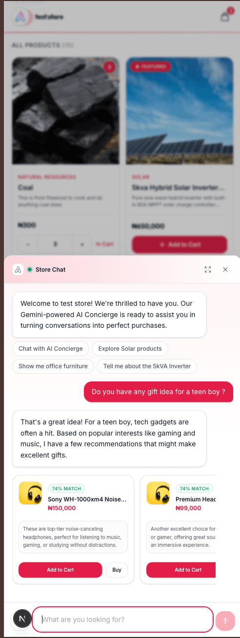AI Chat Interface